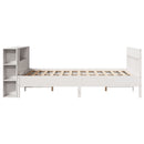seng med reol uden madras 150x200 cm massivt fyrretræ hvid