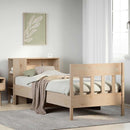seng med reol uden madras 75x190 cm massivt fyrretræ
