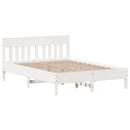 sengeramme uden madras 160x200 cm massivt fyrretræ hvid