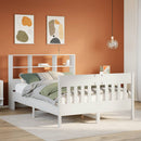 sengeramme uden madras 160x200 cm massivt fyrretræ hvid