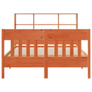 sengeramme uden madras 140x190 cm massivt fyrretræ gyldenbrun