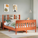 sengeramme uden madras 120x190 cm massivt fyrretræ gyldenbrun