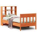 sengeramme uden madras 75x190 cm massivt fyrretræ gyldenbrun