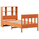 sengeramme uden madras 75x190 cm massivt fyrretræ gyldenbrun