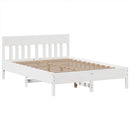 sengeramme uden madras 160x200 cm massivt fyrretræ hvid