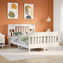 sengeramme uden madras 160x200 cm massivt fyrretræ hvid