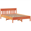 sengeramme uden madras 150x200 cm massivt fyrretræ gyldenbrun