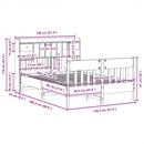 sengeramme uden madras 140x200 cm massivt fyrretræ hvid