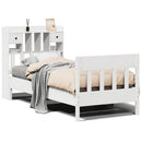 sengeramme uden madras 90x200 cm massivt fyrretræ hvid