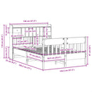 sengeramme uden madras 140x190 cm massivt fyrretræ