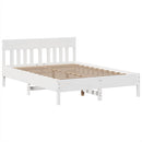 sengeramme uden madras 140x190 cm massivt fyrretræ hvid