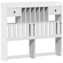 sengeramme uden madras 135x190 cm massivt fyrretræ hvid