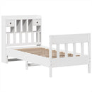 sengeramme uden madras 90x190 cm massivt fyrretræ hvid