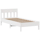 sengeramme uden madras 90x190 cm massivt fyrretræ hvid