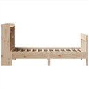 sengeramme uden madras 75x190 cm massivt fyrretræ