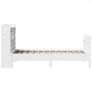 sengeramme uden madras 75x190 cm massivt fyrretræ hvid