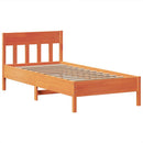 sengeramme uden madras 75x190 cm massivt fyrretræ gyldenbrun