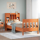 sengeramme uden madras 75x190 cm massivt fyrretræ gyldenbrun