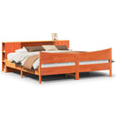 sengeramme uden madras 200x200 cm massivt fyrretræ gyldenbrun