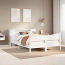 sengeramme uden madras 160x200 cm massivt fyrretræ hvid