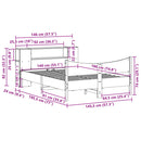 sengeramme uden madras 140x190 cm massivt fyrretræ hvid