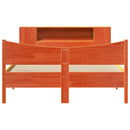 sengeramme uden madras 140x190 cm massivt fyrretræ gyldenbrun