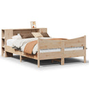 sengeramme uden madras 135x190 cm massivt fyrretræ hvid