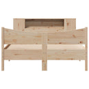 sengeramme uden madras 135x190 cm massivt fyrretræ hvid