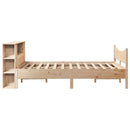 sengeramme uden madras 135x190 cm massivt fyrretræ hvid