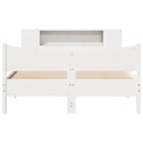 sengeramme uden madras 135x190 cm massivt fyrretræ hvid