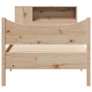sengeramme uden madras 75x190 cm massivt fyrretræ