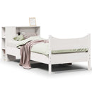 sengeramme uden madras 75x190 cm massivt fyrretræ hvid