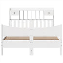 sengeramme uden madras 150x200 cm massivt fyrretræ hvid