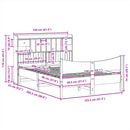 sengeramme uden madras 150x200 cm massivt fyrretræ hvid