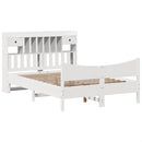 sengeramme uden madras 140x190 cm massivt fyrretræ hvid