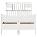 sengeramme uden madras 135x190 cm massivt fyrretræ hvid