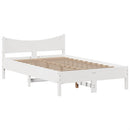 sengeramme uden madras 135x190 cm massivt fyrretræ hvid