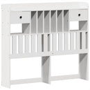 sengeramme uden madras 135x190 cm massivt fyrretræ hvid