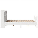 sengeramme uden madras 135x190 cm massivt fyrretræ hvid