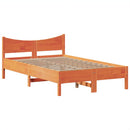 sengeramme uden madras 135x190 cm massivt fyrretræ brun