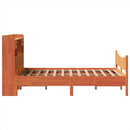 sengeramme uden madras 135x190 cm massivt fyrretræ brun