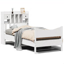 sengeramme uden madras 75x190 cm massivt fyrretræ hvid