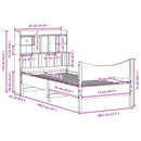 sengeramme uden madras 75x190 cm massivt fyrretræ hvid