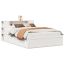 sengeramme uden madras 140x190 cm massivt fyrretræ hvid