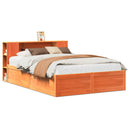 sengeramme uden madras 140x190 cm massivt fyrretræ gyldenbrun
