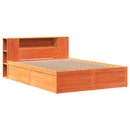sengeramme uden madras 140x190 cm massivt fyrretræ gyldenbrun