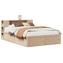 sengeramme uden madras 135x190 cm massivt fyrretræ hvid