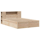 sengeramme uden madras 135x190 cm massivt fyrretræ hvid