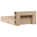 sengeramme uden madras 135x190 cm massivt fyrretræ hvid