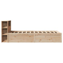 sengeramme uden madras 75x190 cm massivt fyrretræ